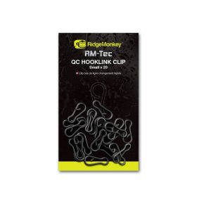 Ridgemonkey Rm-Tec Quick Change Hooklink Clip Agrafă 20buc