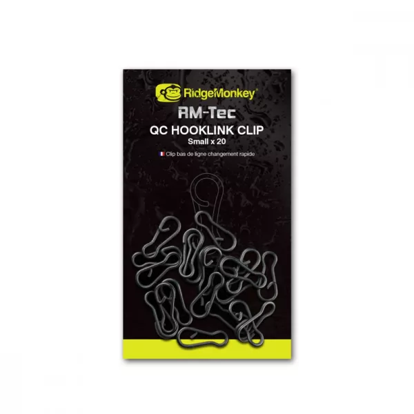 Ridgemonkey Rm-Tec Quick Change Hooklink Clip Agrafă 20buc