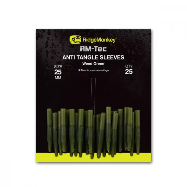 Ridgemonkey Rm-Tec Anti-Tangle Verde Alge Scurt Manșon Cauciuc Anti-Încurcare