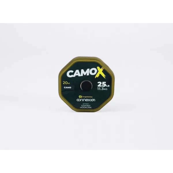 RIDGEMONKEY CONNEXION CAMOX STIFF COATED HOOKLINK FORFAC 35LB 20M - Forfac - Fir împletit