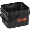 ROK Set Găleată de Momeală Pătrată de 10 Litri cu Inserție și Capac Negru