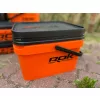 ROK Set Găleată de Momeală Pătrată de 10 Litri cu Inserție și Capac Portocalie
