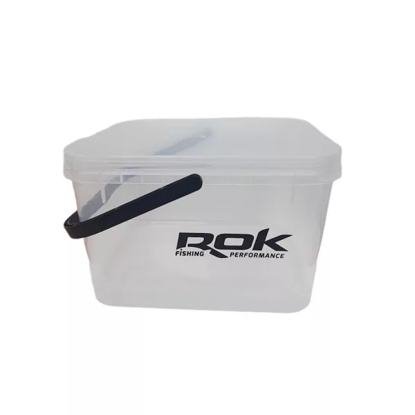 ROK Recipient Amestecare Pătrat Transparent de 10 Litri cu Capac