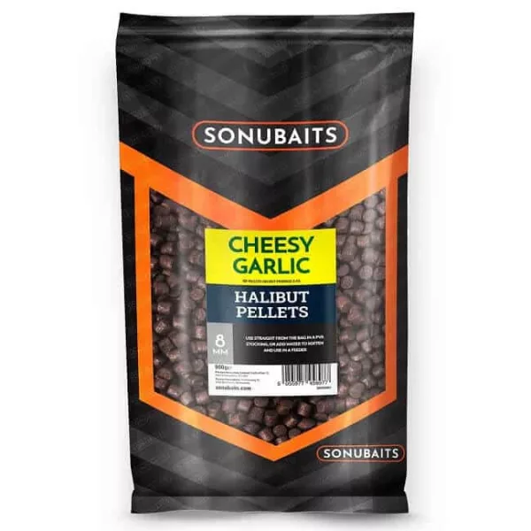 Sonubaits Cheesy Garlic Halibut Pellets - 8mm (S0920003) pelete de nadă
