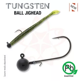   Sakura - TUNGSTEN BALL  JIGHEAD 1/16 - 1,8G / Hook #1 x 3pcs (Black Color) - Cap JIG