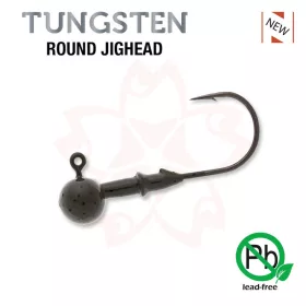   Sakura - TUNGSTEN ROUND  JIGHEAD 1/8 - 3,5G / Hook #2/0 x 3pcs (Natural Color) - Cap JIG