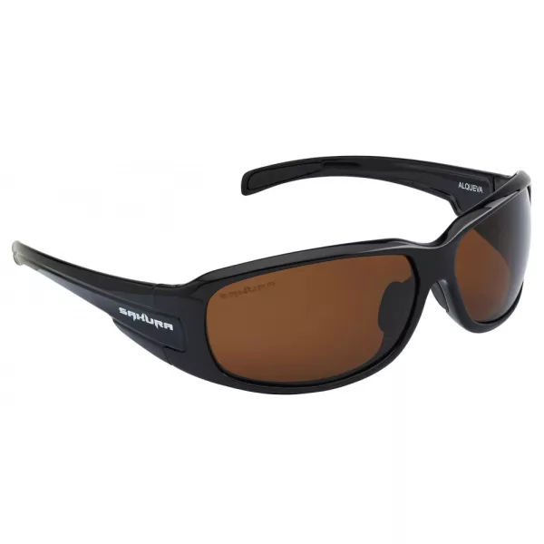 Sakura - ALQUEVA FRAME- Lentilă din acetat - Culoare Maro / Cupru - negru lucios - Mărime XL - Ochelari de soare - Ochelari de pescuit