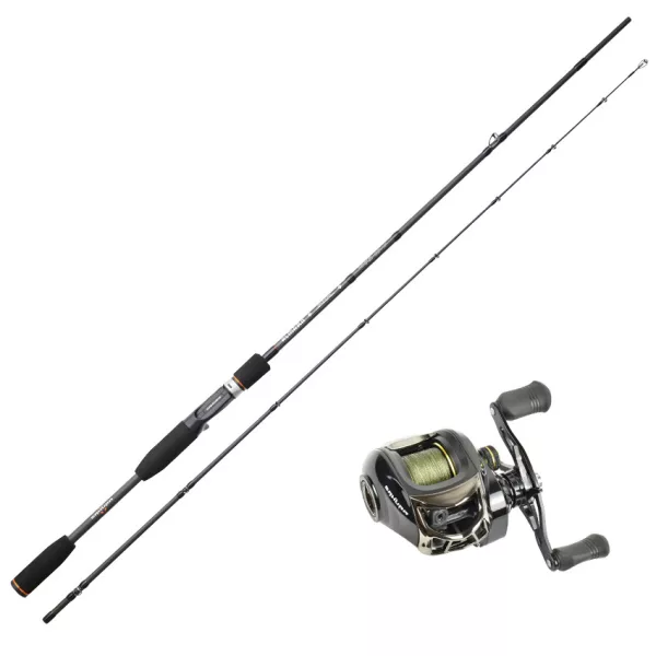 Sakura Almara ALMC 662 MH 1,98m 7-28gr Lansetă de spinning + Mulineta de casting Alendo 2000 Cu fir textil Set de pescuit