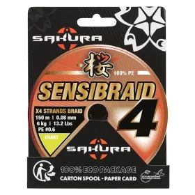   Sakura Sensibraid X4 Chart 0,08mm 150m Fir principal împletit