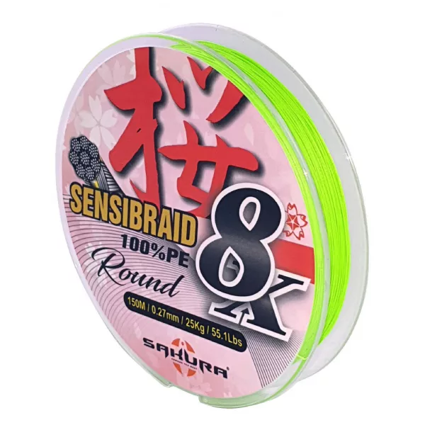 Sakura Sensibraid 8 fir textil - CHART 150 M - 0.24 mm /22Kg / 48.5Lbs