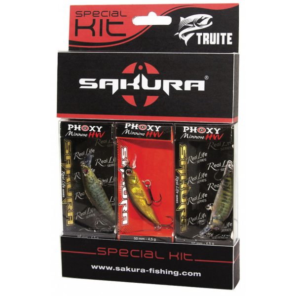Sakura - PACHET 3 PHOXY MINNOW HW 50 S - 50MM - 4,5 G - Wobbler