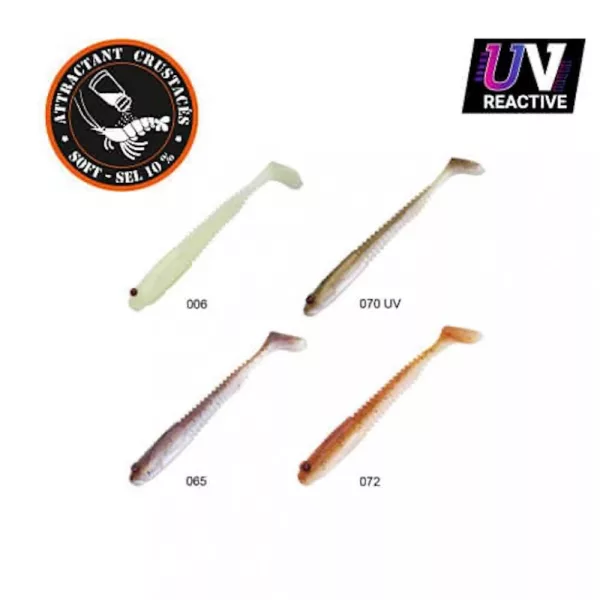 Sakura - GOBYGO 65 - 65MM - Pachet Apă Limpede 2 (006 - 065 - 069 UV - 072) - Blister 7 bucăți - Nălucă de cauciuc