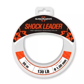   Sakura - SHOCK LEADER CLEAR 50 M - 1.28 mm / 170Lb. Test - Fir de înaintare - Fluorocarbon