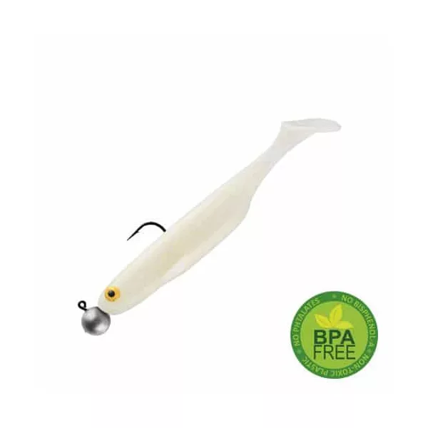 Sakura Shadura Rigged 100 Naluci moi Alb Perlat 100mm - 7gr - Ready Rig - Pre-montat