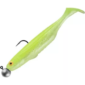   Sakura Shadura Rigged 100 Naluci moi UV Purple Charteuse Shad 100mm - 7gr - Ready Rig - Pre-montat