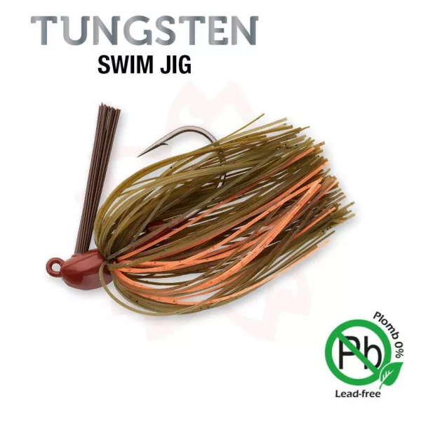 Sakura Tungsten Swim Jig 14gr BC Cap jig cu fustă - Bama Craw