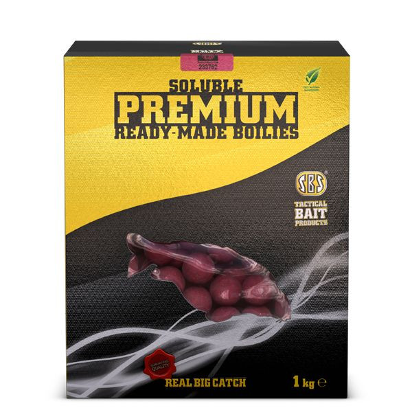 SBS Solubil Premium Boilies Gata Preparate 20mm 1kg Ton&Piper Negru Boilie de Nădit