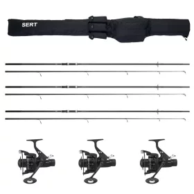   Set Sert 3x Carp Training 12-2 Lansetă și 3x Carp Training HRS 601 FD Mulinete