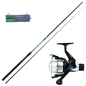   Sert Kit Fish n Play Fitfeeder 2703 Lansetă și 301RD Set Mulineta
