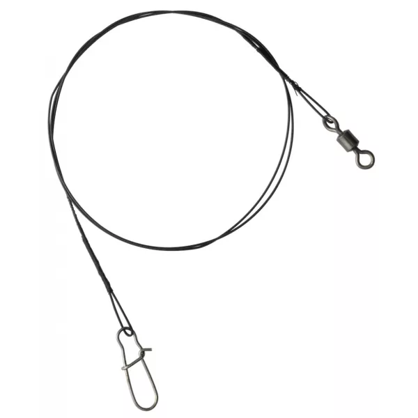 SERT - 7 STRAND TRACE + SWIVEL AND SNAP LINK - 50CM - 15KG - Forfac rezistent la mușcături