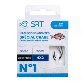   SRT Crab Rigged Special 0,28mm 150cm Monofil 4 Cârlige legate 4x2buc