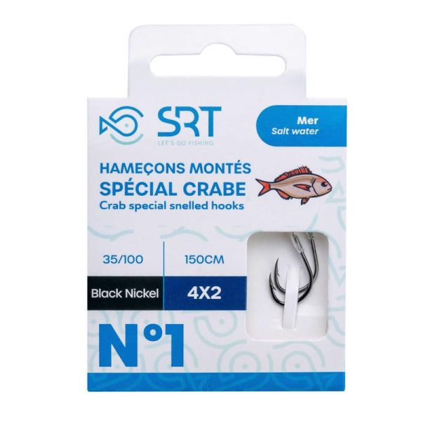 SRT Crab Rigged Special 0,35mm 150cm Monofil 1 Cârlig legat 4x2buc