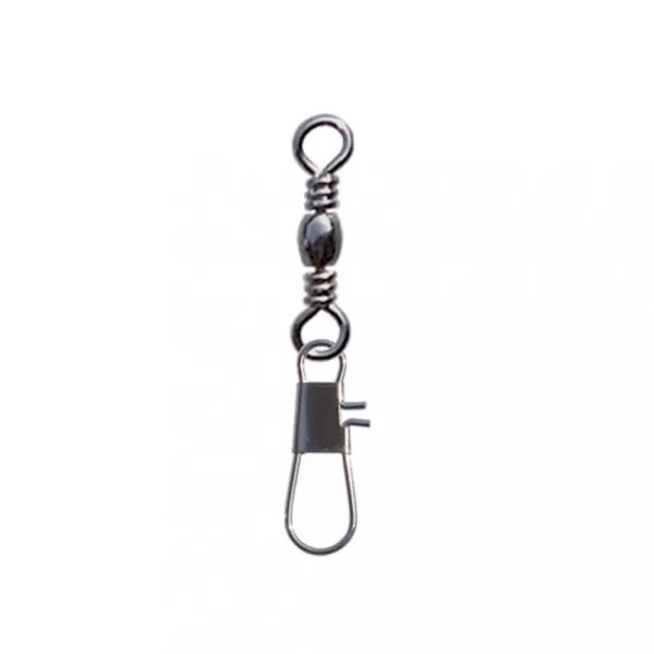 SERT - INTERLOCK SNAP + BARREL SWIVEL BLACK N°6 X8 - Agrafă cu vârtej