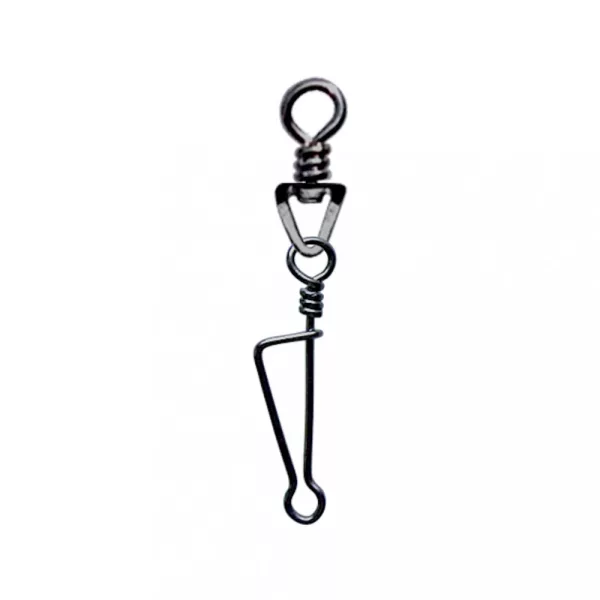 SERT - ITALIAN SWIVEL & SNAP LINK - BLACK N°00 X8 - Vârtej cu agrafă