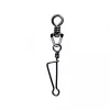 SERT - ITALIAN SWIVEL & SNAP LINK - BLACK N°1 X8 - Vârtej cu agrafă