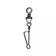 SERT - ITALIAN SWIVEL & SNAP LINK - BLACK N°1 X8 - Vârtej cu agrafă