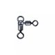 SERT - COMBI ROLLING SWIVELS - BLACK N°2/0x1/0 X 3 - Vârtej