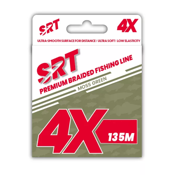 Sert Tresse 4x Srt Fir Împletită Verde Mușchi 0,10mm 135m
