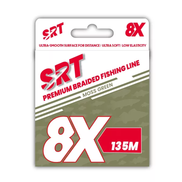 Sert Tresse 8x SRT Fir Împletit Verde Mușchi 0,18mm 135m