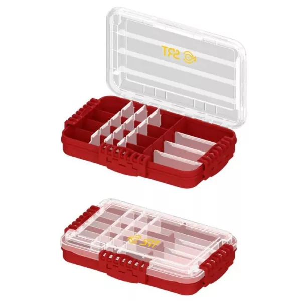 SRT 3076 Cutie Accesorii Roșie Impermeabilă cu 12+3 Compartimente 27x18x5cm