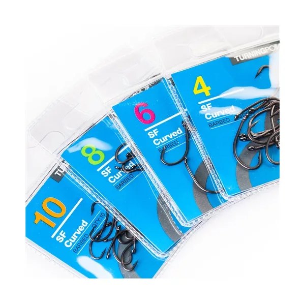 Spotted Fin Curved Barbed cârlig cu barbă mărimea 8