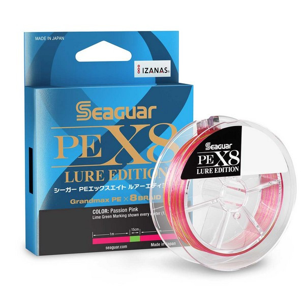 Seaguar PE X8 Lure Edition Roșu 0,185mm 150m Fir principal împletit