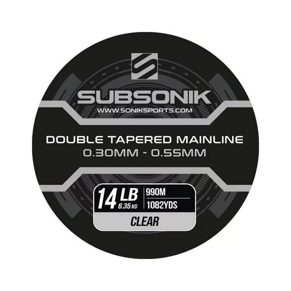 Subsonik Double Tapered Main Line Clear 14Lb 990m Fir principal monofilament conic