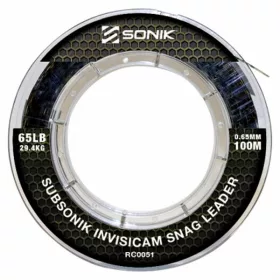   Sonik Subsonik Invisicam Snag Leader 100m 65lbs (0,65) Fir principal monofilament