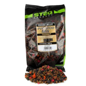  Stég PVA-Spod Mix 3-5-8mm Amestec de Pelete de Alune Tigrate 800gr