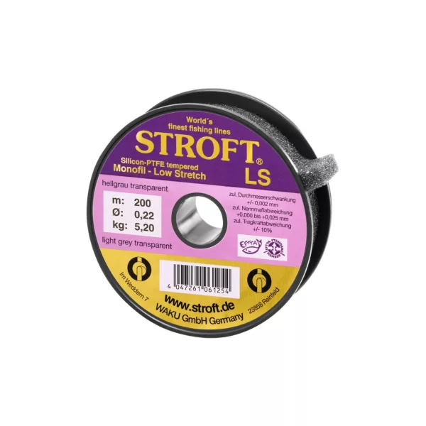 Stroft LS Világosszürke Áttetsző 0,22mm 200m Monofil Főzsinór