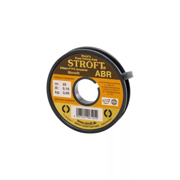 Stroft ABR Világos Barna Áttetsző 0,16mm 25m Monofil Előkezsinór