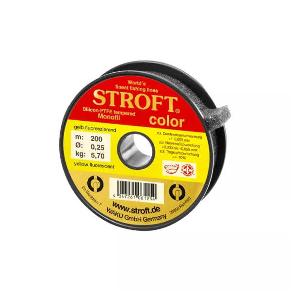 Stroft Color Yellow Fluo Sárga 0,25mm 200m Monofil Főzsinór