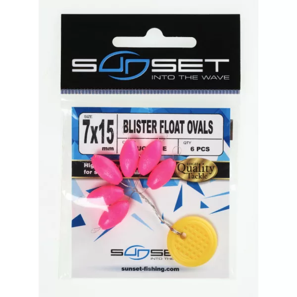 Sunset - BLISTER FLOAT OVALS FLUO PINK 5x10mm - Opritor
