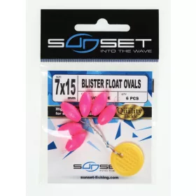 Sunset - BLISTER FLOAT OVALS FLUO PINK 7x15mm - Opritor