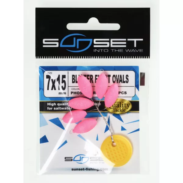 Sunset - BLISTER FLOAT OVALS PHOSPHO PINK 5x10mm - Opritor