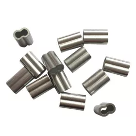   Sunset Manșon dublu din aluminiu ST-S-6062 2,2x4,5x15mm Manșon de sertizare 12 buc