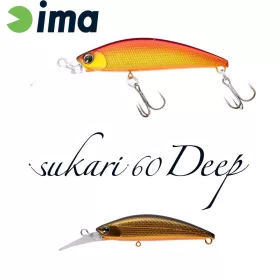 Ima Sukari 60 Deep 6cm 8gr 002 Gold Black Wobbler