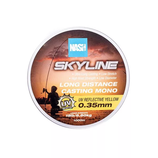 Nash Skyline Mono UV Galben 0,35mm 1000m Fir monofilament principal