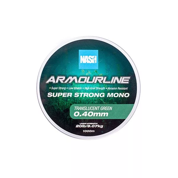 Nash Armourline Super Strong Mono Verde 0.40mm 1000m Fir principal monofilament