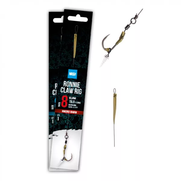 Nash Ronnie Claw Rig 6 Fără barbetă, Montură pre-legată cu ochet